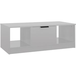 VidaXL Salontafel 102x50x36 cm Bewerkt Hout Hoogglans Wit