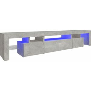 vidaXL Tv-meubel met LED-verlichting 215x36,5x40 cm betongrijs