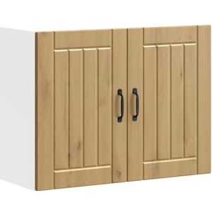 vidaXL - Keukenwandkast - Lucca - bewerkt - hout - artisanaal - eikenkleur