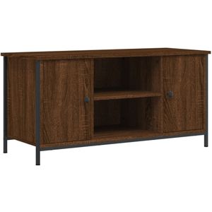 vidaXL Tv-meubel 100x40x50 cm bewerkt hout bruin eikenkleur