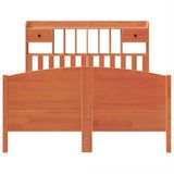vidaXL - Bed - met - boekenkast - zonder - matras - grenenhout - wasbruinx200 - cm