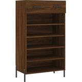 VidaXL Schoenenkast 60x35x105 cm - Bewerkt Hout - Bruineikenkleurig