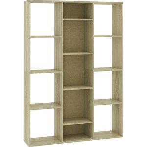 vidaXL-Kamerscherm/boekenkast-100x24x140-cm-bewerkt-hout-eikenkleurig