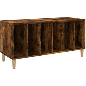 vidaXL Platenkast 100x38x48 cm bewerkt hout gerookt eikenkleurig