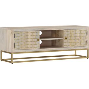 vidaXL-Tv-meubel-110x30x40-cm-massief-gebleekt-mangohout