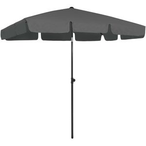 VidaXL Strandparasol 200x125 cm - Antracietkleurig