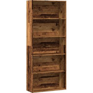 vidaXL Boekenkast 80x30x189 cm bewerkt hout oud houtkleurig