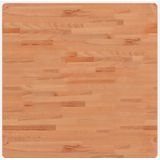 vidaXL Tafelblad vierkant 80x80x2,5 cm massief beukenhout