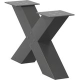 vidaXL - Salontafelpoten - 2 - st - X-vormigx(30) - cm - staal - antraciet