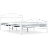 vidaXL Bedframe metaal wit 120x200 cm