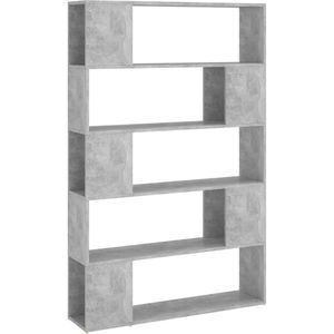 vidaXL Boekenkast/kamerscherm 100x24x155 cm bewerkt hout betongrijs