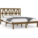 vidaXL Bedframe massief grenenhout honingbruin 120x200 cm