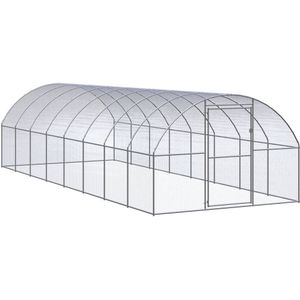 vidaXL Kippenren 3x8x2 m gegalvaniseerd staal