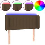 VidaXL Hoofdbord LED 103x16x78/88 cm - Stof Donkerbruin