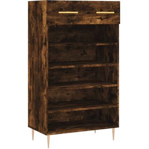 VidaXL Schoenenkast 60x35x105 cm - Bewerkt Hout - Gerookt Eikenkleurig