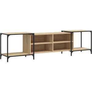 vidaXL Tv-meubel 203x37x50 cm bewerkt hout sonoma eikenkleurig