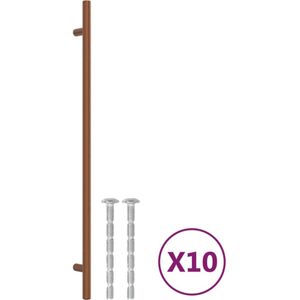 vidaXL Handvatten 10 st 320 mm roestvrij staal bronskleurig