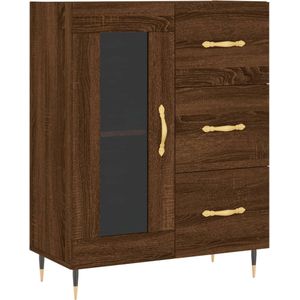 vidaXL-Dressoir-69,5x34x90-cm-bewerkt-hout-bruin-eikenkleur