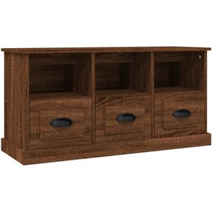 vidaXL-Tv-meubel-100x35x50-cm-bewerkt-hout-bruin-eikenkleur