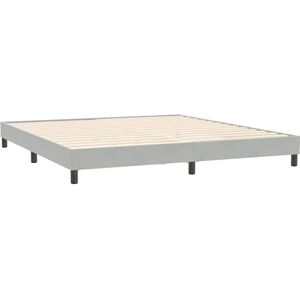 vidaXL Bedframe zonder matras 200x210 cm fluweel lichtgrijs