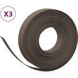 vidaXL Tuinranden 3 st 10 m 10 cm polyetheen bruin
