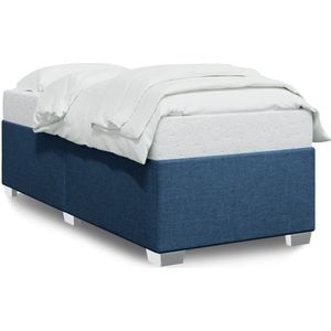 vidaXL Bedframe stof blauw 80x200 cm