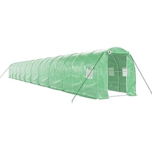 vidaXL Tuinkas met stalen frame 40 m² 20x2x2 m groen