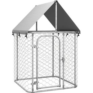 vidaXL Hondenkennel voor buiten met dak 100x100x150 cm