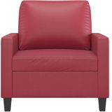 vidaXL Fauteuil 60 cm kunstleer wijnrood