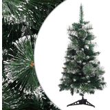 vidaXL Kunstkerstboom met standaard 90 cm PVC groen en wit