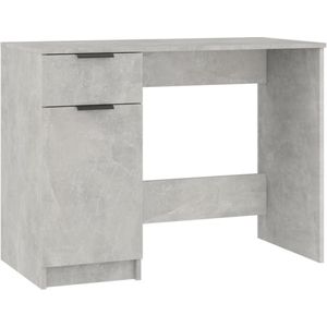 vidaXL-Bureau-100x50x75-cm-bewerkt-hout-betongrijs