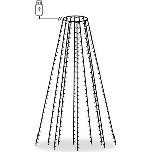 vidaXL Kerstboomverlichting met 300 LED's meerkleurig net 300 cm