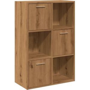 vidaXL Boekenrek 60,5x30x90 cm bewerkt hout artisanaal eikenkleurig