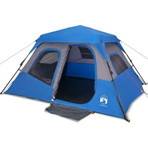 vidaXL Tent 6-persoons waterdicht blauw