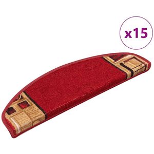 vidaXL - Trapmatten - zelfklevend - 15 - st - 65x21x4 - cm - rood