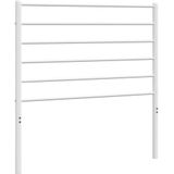 vidaXL - Hoofdbord - metaal - wit - cm