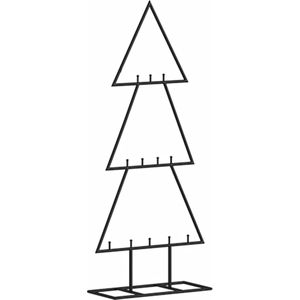 vidaXL Kerstdecoratie kerstboom 60 cm metaal zwart