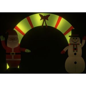 VidaXL Kerstboog opblaasbaar met LED's 270 cm