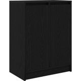 vidaXL Dressoir 57x34x76 cm spaanplaat zwart eikenkleurig
