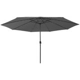 VidaXL Parasol LED-verlichting Metalen Paal 400 cm Antracietkleur