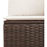 vidaXL - 11-delige - Loungeset - met - kussens - poly - rattan - bruin