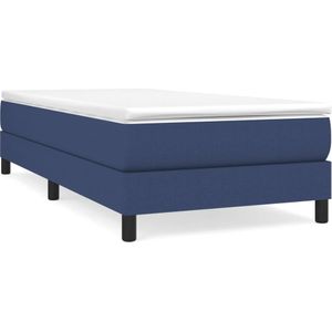 vidaXL-Boxspring-Bedframe-Blauw-100x200-cm-Stof