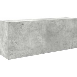 vidaXL Badkamerwandkast 100x25x40 cm bewerkt hout betongrijs