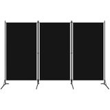vidaXL Kamerscherm met 3 panelen 260x180 cm zwart