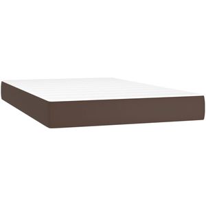 VidaXL Pocketveringmatras 120x200x20 cm Kunstleer Bruin