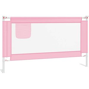 vidaXL Bedhekje peuter 140x25 cm stof roze