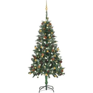 vidaXL Kunstkerstboom met verlichting en kerstballen 150 cm