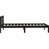 vidaXL Bedframe massief grenenhout zwart 90x200 cm