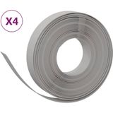 vidaXL Tuinranden 4 st 10 m 10 cm polyetheen grijs