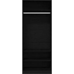 vidaXL Kledingkast Zwart eikenhout 80 x 50 x 200 cm Bewerkt hout